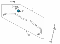 OEM 2021 Hyundai Sonata Bush-Stabilizer Bar Diagram - 54813-L1000