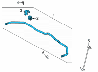 OEM Kia K5 Bar Assembly-Fr STABILIZ Diagram - 54810L1000