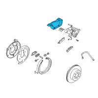 OEM 2005 GMC Envoy XUV Bracket Kit, Rear Brake Caliper Diagram - 89027180