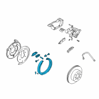 OEM 2006 GMC Envoy Backing Plate Repair Kit Diagram - 89027098