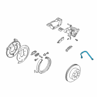 OEM 2008 Chevrolet Trailblazer HOSE ASM, RR BRK Diagram - 19366689