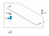 OEM 2022 Hyundai Elantra Bracket-STABILIZER Bar, LH Diagram - 55515-AAAA0