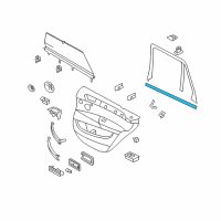 OEM 2007 BMW X5 Inner Weatherstrip, Rear Right Door Diagram - 51-35-7-228-030