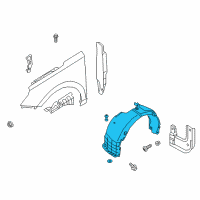 OEM 2018 Hyundai Elantra GT Front Wheel Guard Assembly, Right Diagram - 86812-G3000