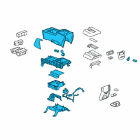 OEM GMC Sierra 2500 HD Console Assembly Diagram - 19329539