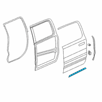 OEM 2020 Ram 1500 WEATHERSTRIP-Rear Door SILL Diagram - 68291623AA