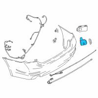 OEM 2020 BMW 530e xDrive Kaschmirsilber Ultrasonic Sensor Diagram - 66-20-9-359-090