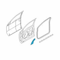 OEM 2013 Ford F-250 Super Duty Front Weatherstrip Diagram - 8C3Z-1520521-B