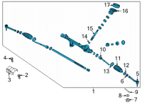 OEM 2022 Kia Sorento Gear Assy-Steering Diagram - 56500P2000