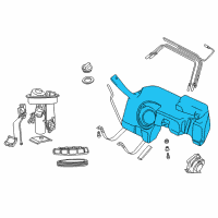 OEM 1996 BMW Z3 Plastic Fuel Tank With Filler Pipe Diagram - 16-11-1-184-218