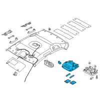 OEM 2021 Hyundai Ioniq Overhead Console Lamp Assembly Diagram - 92800-F2060-TTX