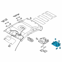 OEM 2022 Hyundai Ioniq Room Lamp Assembly Diagram - 92850-G2000-TTX