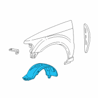 OEM 2003 Ford Explorer Sport Trac Fender Liner Diagram - 1L5Z-16054-BA