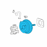 OEM 2007 GMC Canyon Power Brake Booster Assembly Diagram - 89040285