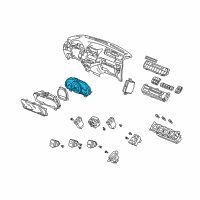 OEM Honda Meter Assembly, Speed & Tacho & Fuel & Temperature Diagram - 78120-SHJ-A25