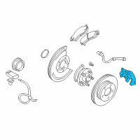 OEM 1994 Oldsmobile Bravada Caliper Asm, Front Brake (Remanufacture) LH Diagram - 19132285
