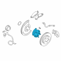 OEM 1999 Oldsmobile Bravada Hub & Bearing Diagram - 12413045