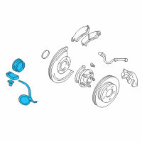 OEM 2000 Oldsmobile Bravada Front Speed Sensor Diagram - 19303767