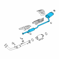OEM 2014 Honda Accord Muffler, Exhuast Diagram - 18307-T3V-A03