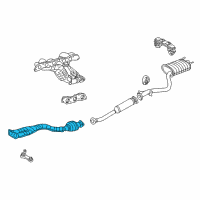 OEM Lexus IS300 Front Exhaust Pipe Assembly Diagram - 17410-46580