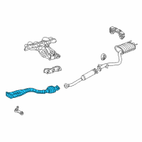 OEM 2004 Lexus IS300 Front Exhaust Pipe Assembly Diagram - 17410-46580