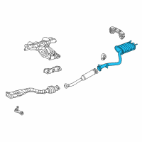 OEM Lexus Exhaust Tail Pipe Assembly Diagram - 17430-46660