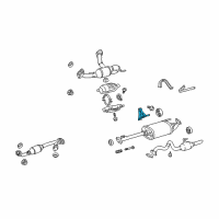 OEM 2007 Toyota FJ Cruiser Muffler & Pipe Bracket Diagram - 17571-50140