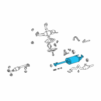 OEM 2005 Lexus GX470 Exhaust Center Pipe Assembly Diagram - 17420-50260