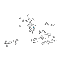 OEM Toyota FJ Cruiser Front Pipe Clamp Diagram - 90080-46121