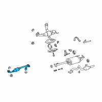 OEM 2006 Lexus GX470 Front Exhaust Pipe Assembly Diagram - 17410-50450