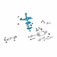 OEM 2008 Toyota 4Runner Cross Over Pipe Diagram - 17450-50121