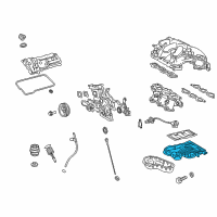 OEM 2020 Toyota Highlander Upper Oil Pan Diagram - 12101-0P050