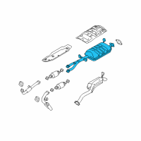 OEM Kia Borrego Tail Pipe W/Muffler Diagram - 287002J100