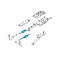 OEM 2009 Kia Borrego Catalytic Converter Assembly Diagram - 289503CZA0