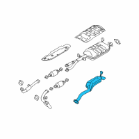 OEM Kia Borrego Tail Pipe Assembly Diagram - 287502J100