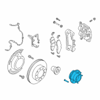 OEM Ford F-350 Super Duty Front Hub Diagram - HC3Z-1104-C