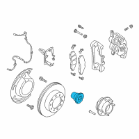 OEM Ford F-250 Super Duty Lock Hub Assembly Diagram - BC3Z-3B396-B
