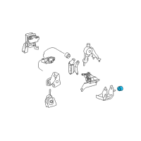 OEM 2012 Toyota Matrix Side Mount Bracket Damper Diagram - 12351-28070