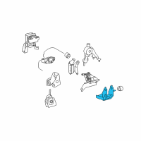 OEM 2010 Toyota Matrix Side Mount Bracket Diagram - 12325-0H030