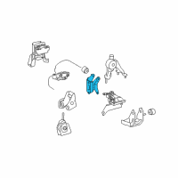 OEM Toyota Matrix Rear Mount Bracket Diagram - 12321-0H060