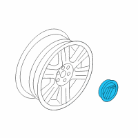 OEM Mercury Center Cap Diagram - 6M6Z-1130-B