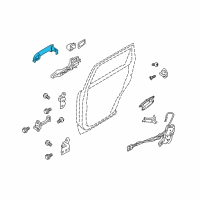 OEM Kia Borrego Door Outside Handle Assembly, Right Diagram - 826612J010