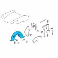 OEM 2010 Saturn Sky Fender Liner Diagram - 25831930