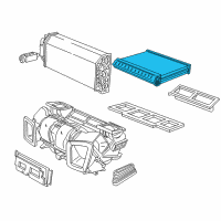 OEM 1998 BMW 750iL Heater Radiator With Aluminium Water Box Diagram - 64-11-8-373-175