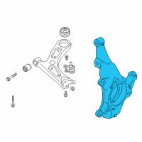 OEM 2017 Hyundai Elantra Knuckle-Front Axle, RH Diagram - 51716-F2000