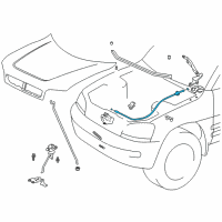 OEM 1998 Toyota RAV4 Release Cable Diagram - 53630-42030