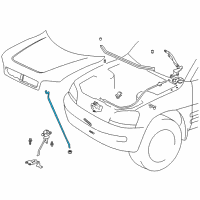 OEM 1999 Toyota RAV4 Support Rod Diagram - 53451-42020