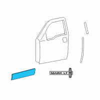 OEM Lincoln Mark LT Side Molding Diagram - 5L3Z-1620879-AA