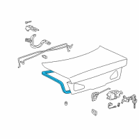 OEM 2000 Lexus ES300 Weatherstrip, Luggage Compartment Door Diagram - 64461-33040