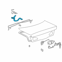 OEM 1999 Lexus ES300 Arm Sub-Assy, Luggage Compartment Door Hinge Diagram - 64503-33040